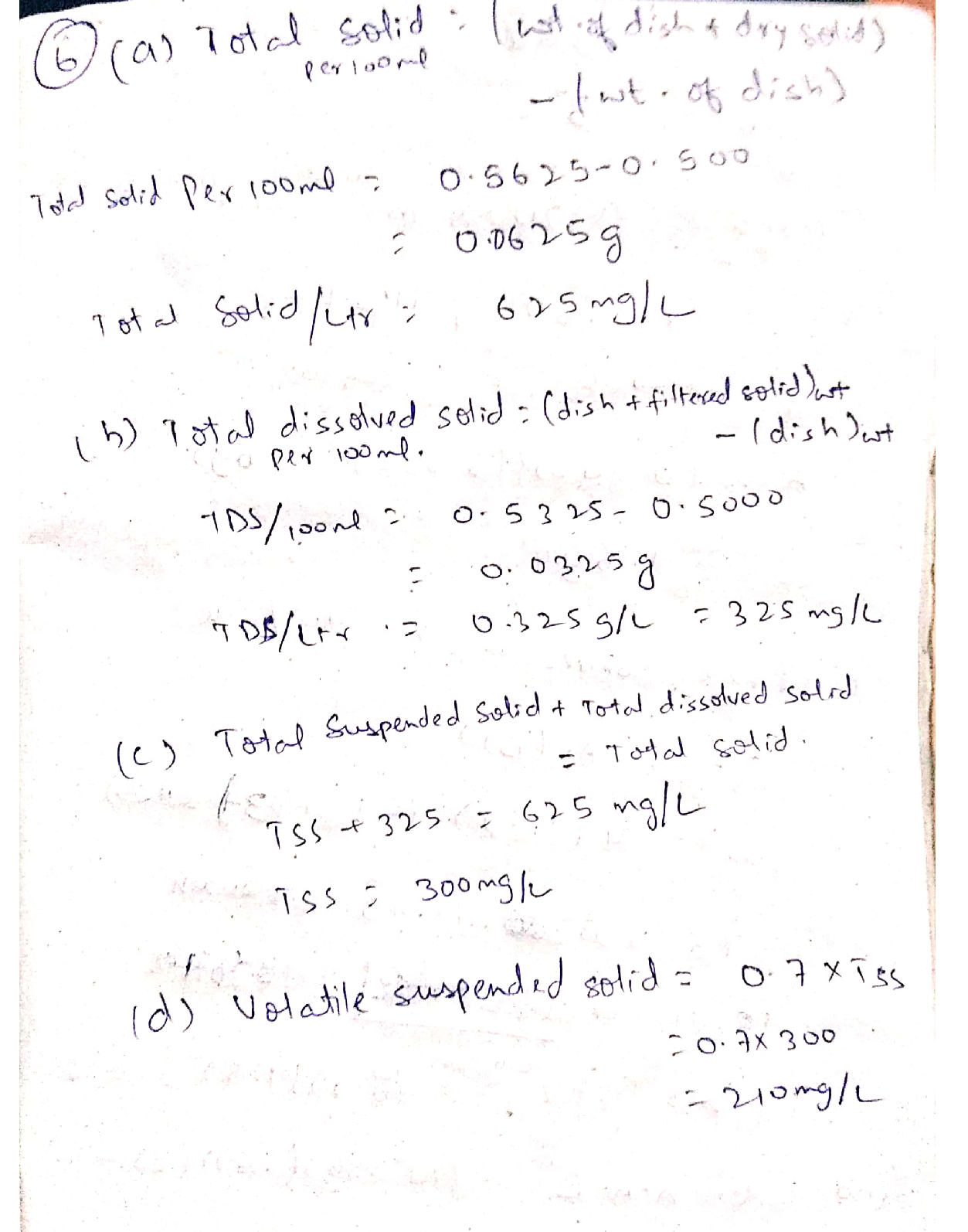 Solved 6 A 100 ml Water Sample Is Collected From The Activated Sludge