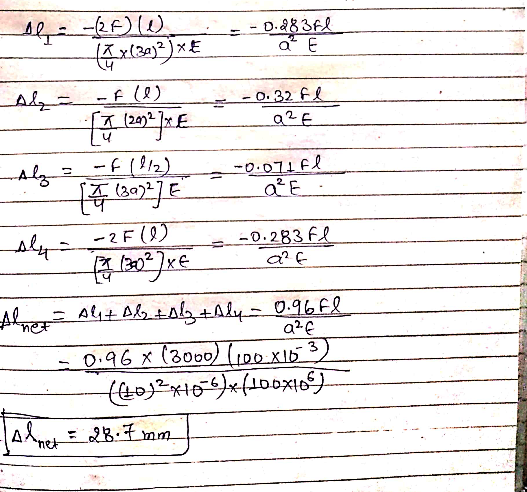 Solved Calculate the total elongation for the rods shown in the