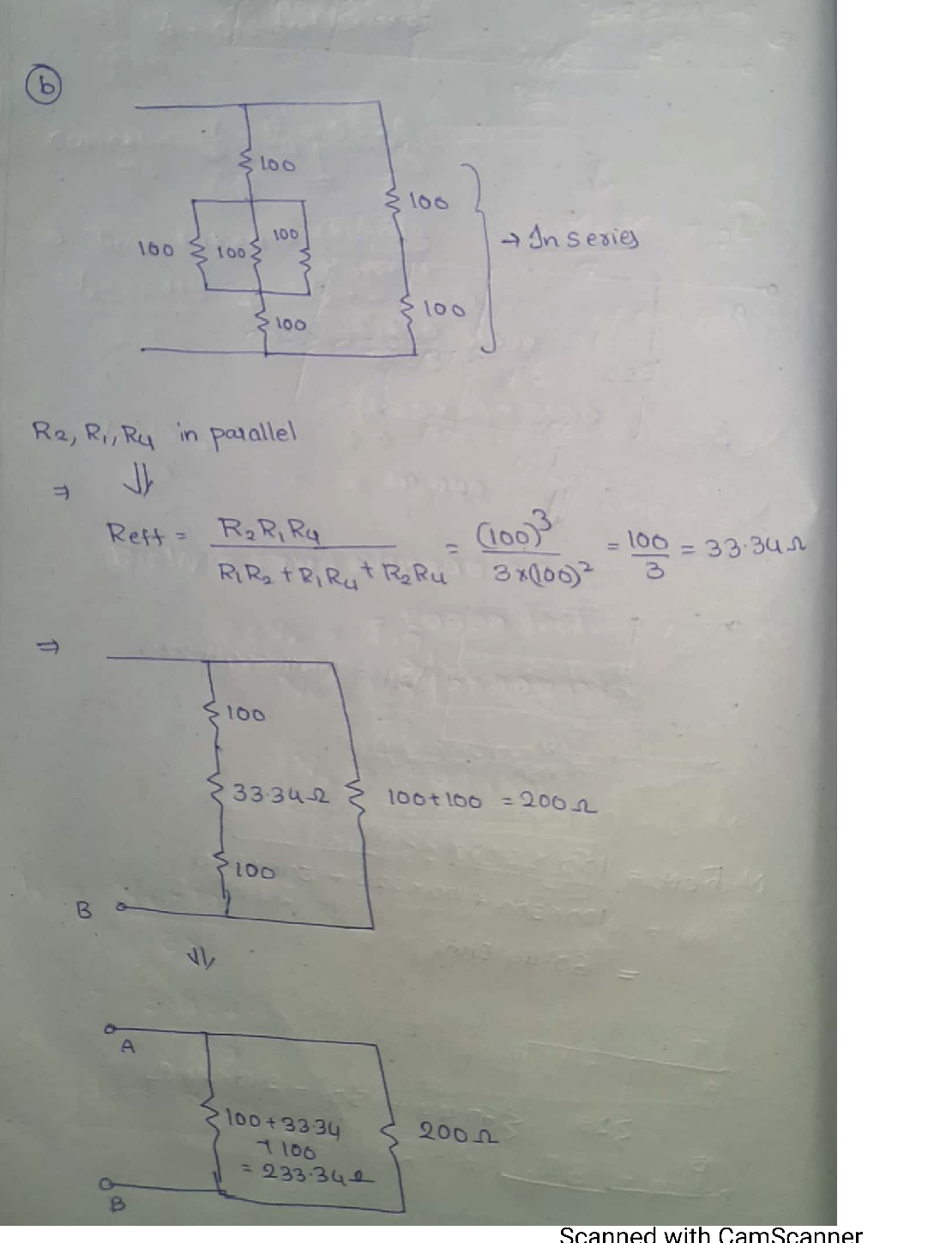 Solved Simplify the following resistor network to find the equivalent