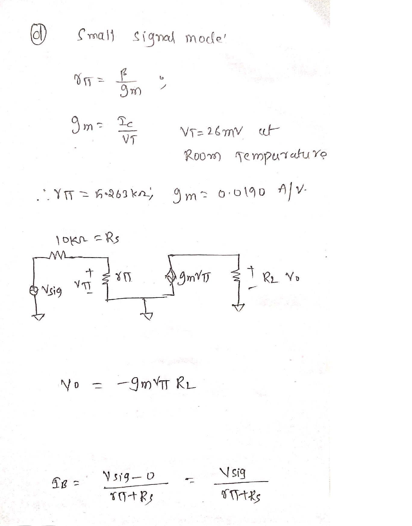 Solved Question II For the BJT amplifier circuit shown in Figure (2