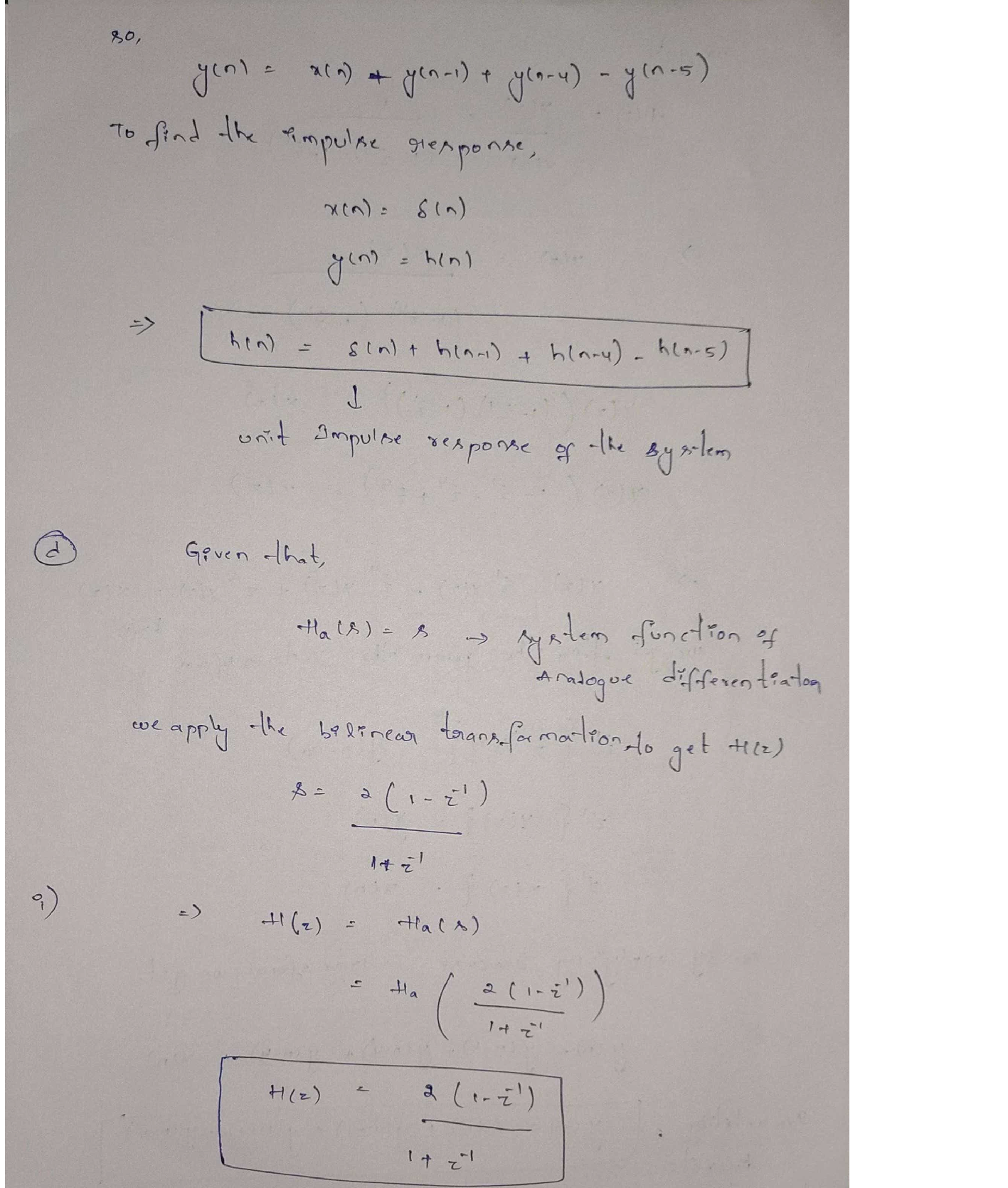 Solved a. Determine the overall transfer function of the system shown