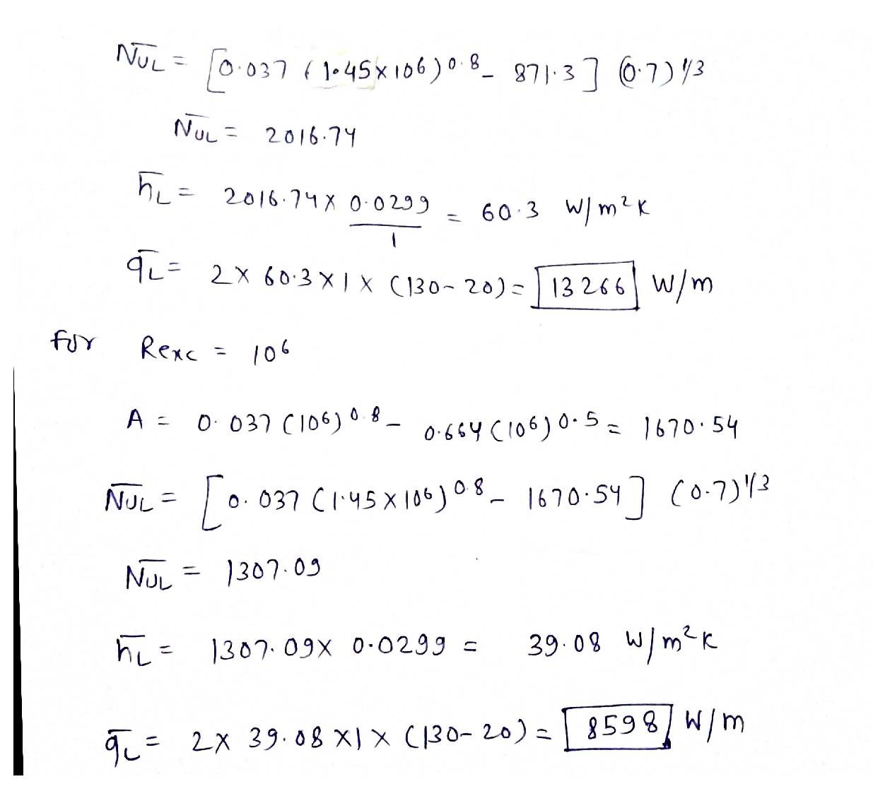 Solved Consider atmospheric air at 20°C and a velocity of 30 m/s