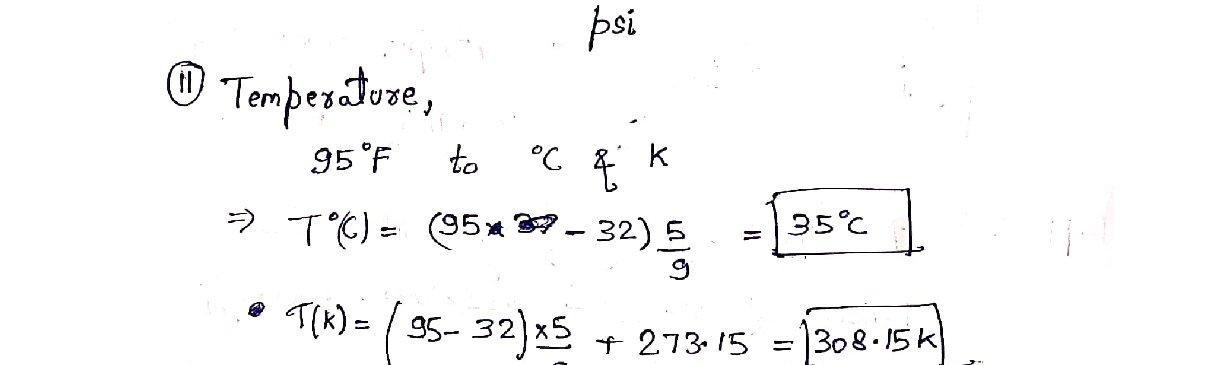Solved Temperature Convert 95 F To C And K Tutorbin