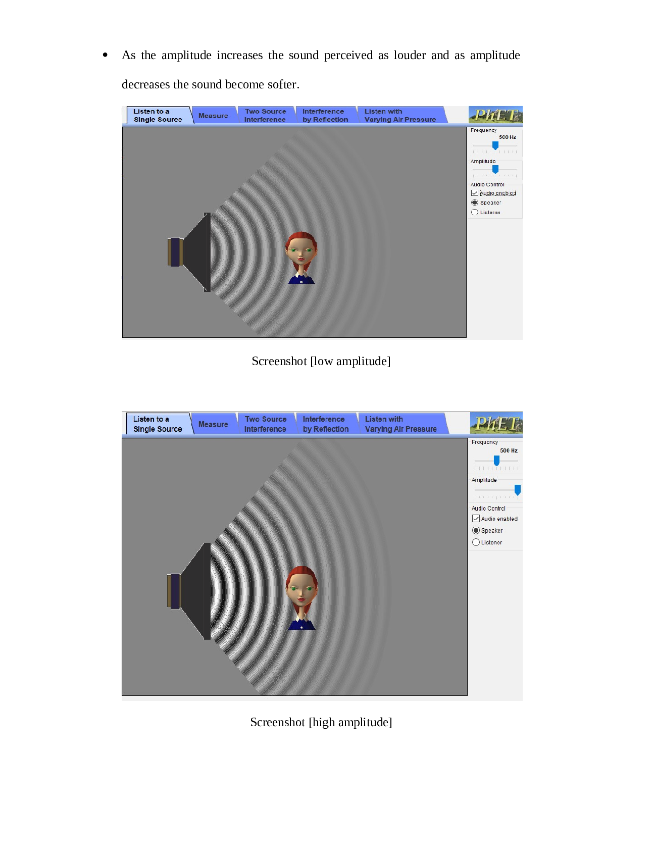 Solved 1.) Use the Listen to a Single Source tab in Sound Waves to